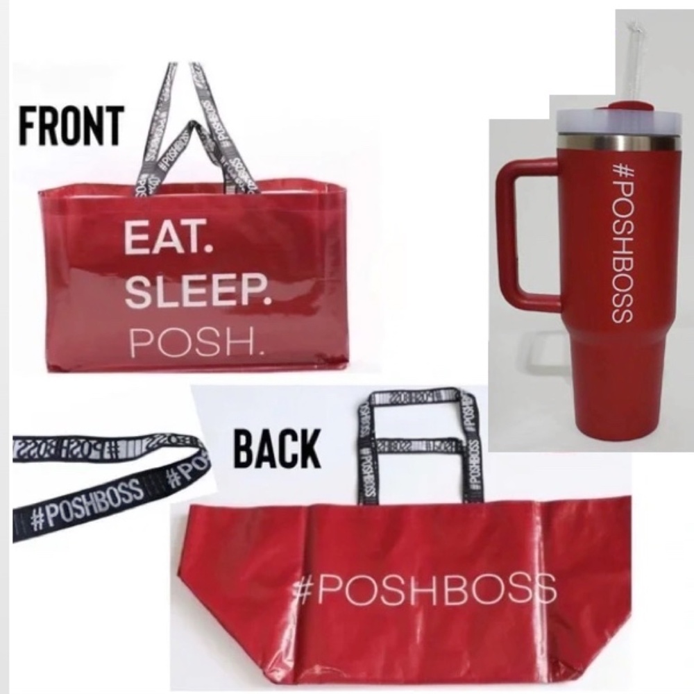New POSHBOSS Swag Bundle With #POSHBOSS Tote & Tumbler #POSHBOSS NWT